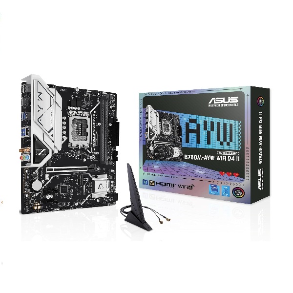Mainboard Asus B760M-AYW WIFI DDR4 (2 x DDR4/ 64 GB/ LGA 1700/ Micro ATX)