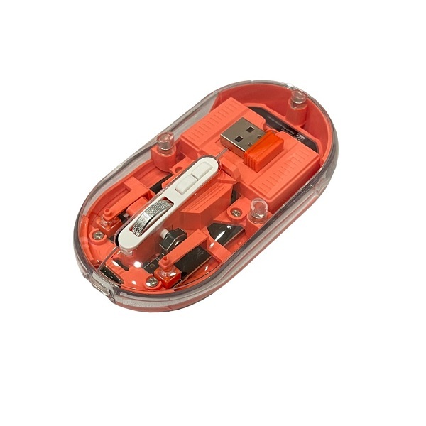 Chuột văn phòng không dây R8 1766 trong suốt màu Cam