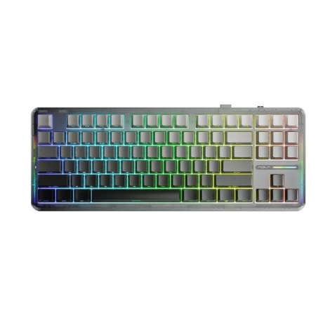 Bàn phím Gaming cơ không dây AULA F87 PRO Black Grey Wood V4 Switch