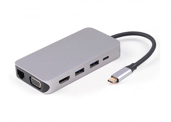 Cable Type-C sang 3 USB 3.0+VGA+LAN+TF+SD SSK SHU-C520