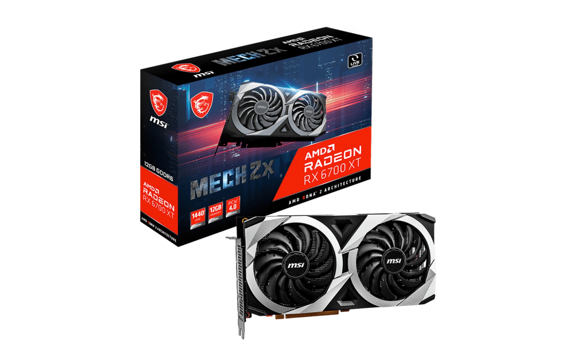 Card màn hình VGA MSI RX 6700 XT MECH 2X 12GB