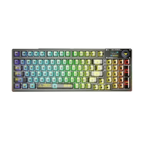 Bàn phím Gaming cơ không dây AULA F98 PRO 3 Mode màu Đen trong suốt