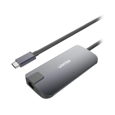 Bộ chia/ Hub Type-C ->HDMI +VGA+LAN Unitek Y-DK 09016 GY