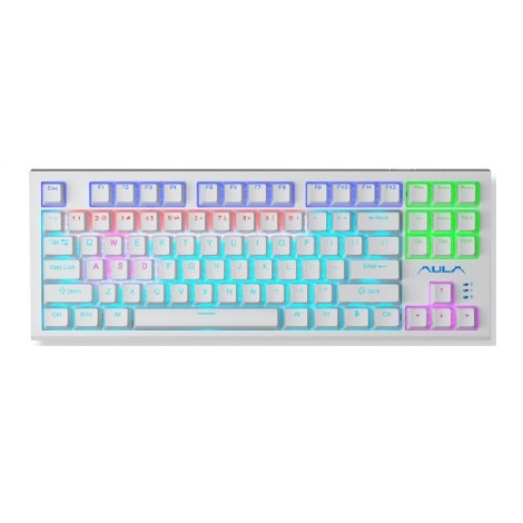 Bàn phím cơ Gaming có dây AULA F3032 màu Trắng Red Switch