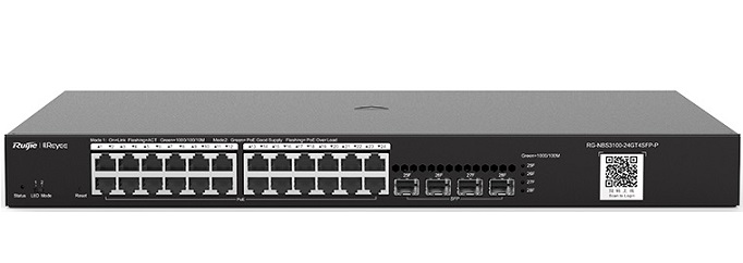 24-Port Gigabit L2 Managed POE Switch Ruijie RG-NBS3100-24GT4SFP-P