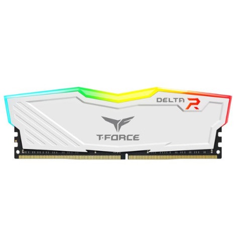 Ram Desktop TeamGroup T-Force Delta White RGB 16GB DDR4 Bus 3600Mhz