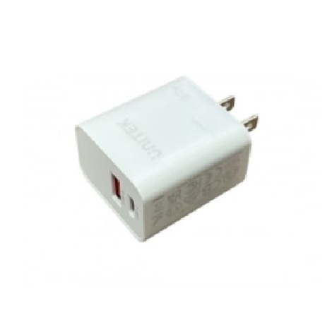 Cốc sạc 2 cổng USB-C và USB-A UNITEK P1124AWH01-US