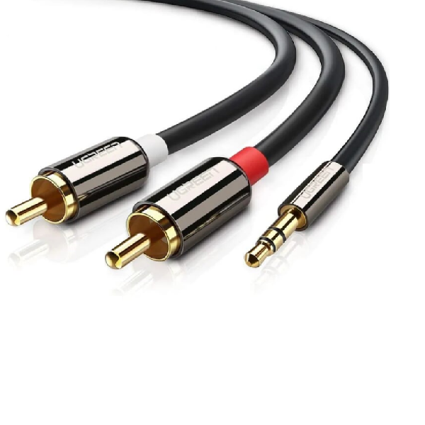 Cáp Audio 3,5mm ra 2 đầu RCA dài 2m Ugreen 10584