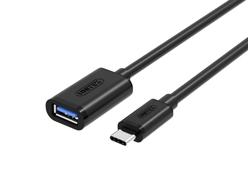 Cáp Type-C ->USB Nối Dài Unitek (Y-C 476BK) 20cm