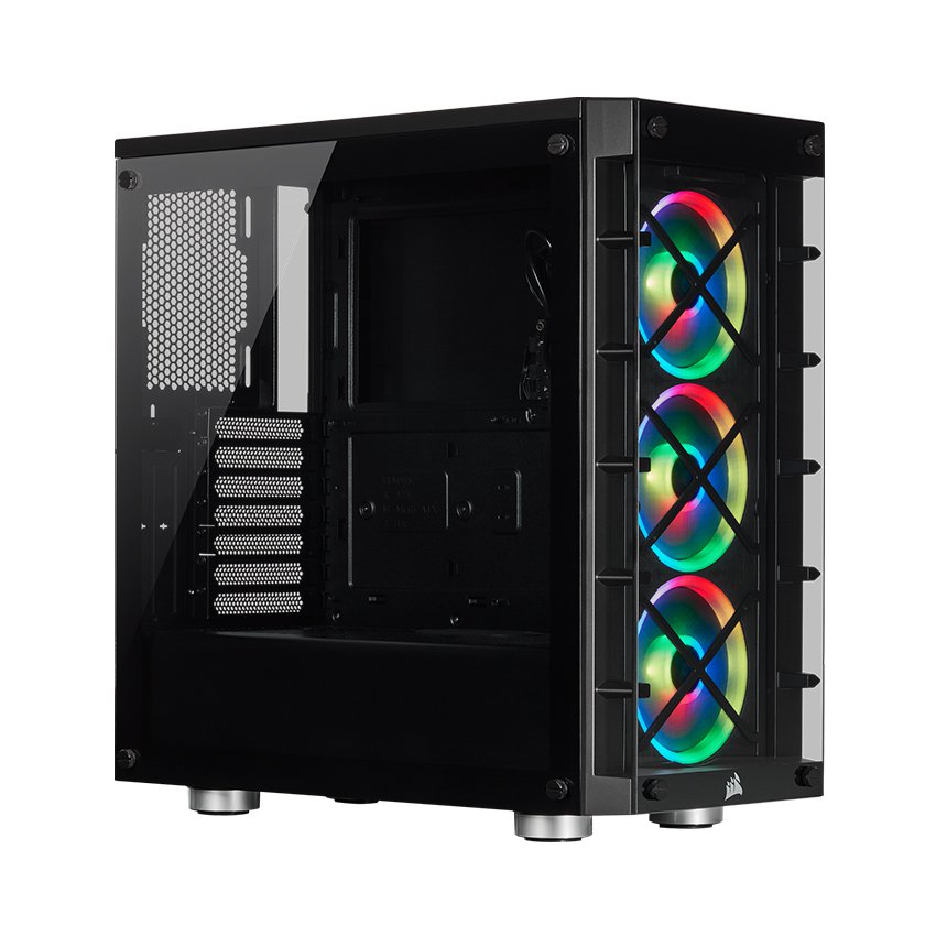 Vỏ máy tính kính cường lực Corsair 465X TG RGB Black (CC- 9011188-WW)