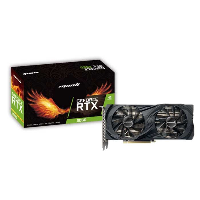 Card màn hình MANLI GeForce RTX 3060 Dual Fan 12GB (LHR)
