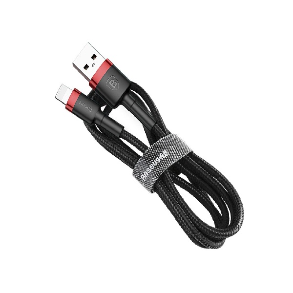 Cáp sạc nhanh USB to Lightning Baseus Cafule 2.4A dài 1m CALKLF-B19 (Red-Black)