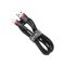 Cáp sạc nhanh USB to Lightning Baseus Cafule 2.4A dài 1m CALKLF-B19 (Red-Black)