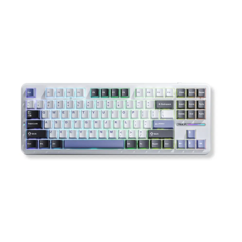 Bàn phím cơ Gaming 3 Mode AULA F87 màu Đen, Trắng, Xanh Dương, Grey Wood V3 Switch