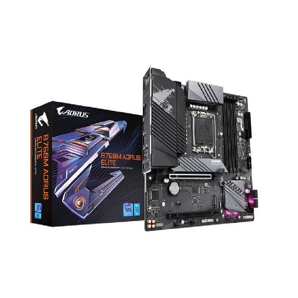Mainboard Gigabyte B760M AORUS ELITE WIFI6E GEN5 (4 x DDR5/ 256GB/ LGA 1700/ Micro ATX)