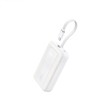 Sạc dự phòng Anker Zolo 1A1C 30W 20000mah tích hợp cáp Type-C White (A1689H21)