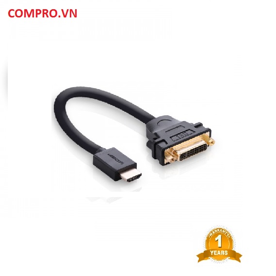 Cáp chuyển đổi HDMI to DVI 24+5 chính hãng Ugreen 20136 
