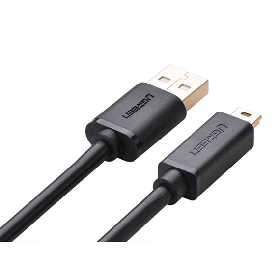 Cáp USB 2.0 to USB Mini 0.5m mạ vàng Ugreen 10354 Chính hãng