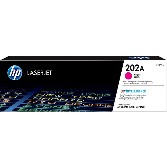 Mực hộp máy in laser HP 202A Magenta (CF503A) - Dùng cho máy in HP Color LaserJet Pro M254dw - M254nw - M280nw - M281fdn - M281fdw