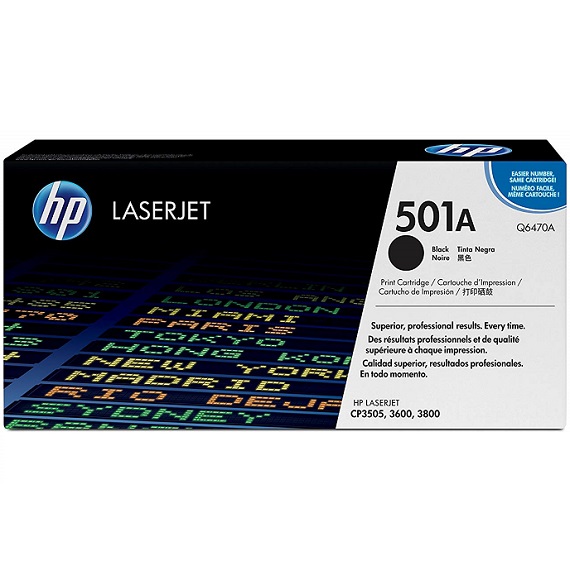 Mực in HP 501A (Q6470A) màu đen dùng cho máy in HP CLJ 3600 / 3800