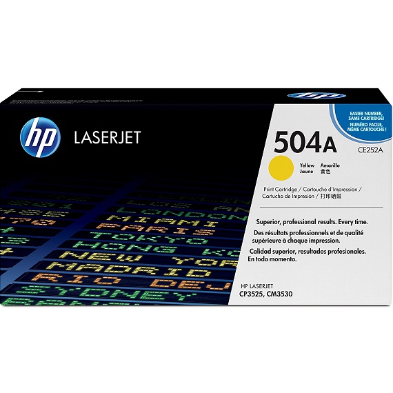 Mực in HP 504A (CE252A) màu vàng dùng cho máy HP CP 3525 / CM 3530 MFP
