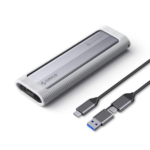 Hộp đựng ổ cứng SSD ORICO M.2 Dual NVME, SATA AXM2S-G2-V1-GY-BP