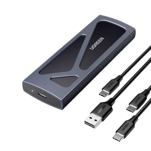 Hộp đựng ổ cứng SSD M.2 NVMe tốc độ 10Gbps Ugreen 15512, Hỗ trợ 8TB, UASP Trim cho M-Key và M&B Key 2230/2242/2260/2280