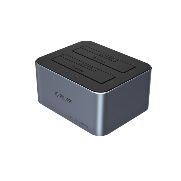 Docking 2 khe cắm Type-C USB 3.2 Gen1 Orico 6626C3-C-V1-EU-GY-BP-HW