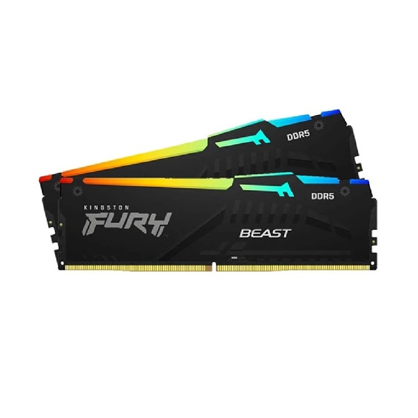 Ram Desktop Kingston FURY Beast Black RGB EXPO 64GB DDR5 Bus 6000Mhz KF560C36BBE2AK2-64