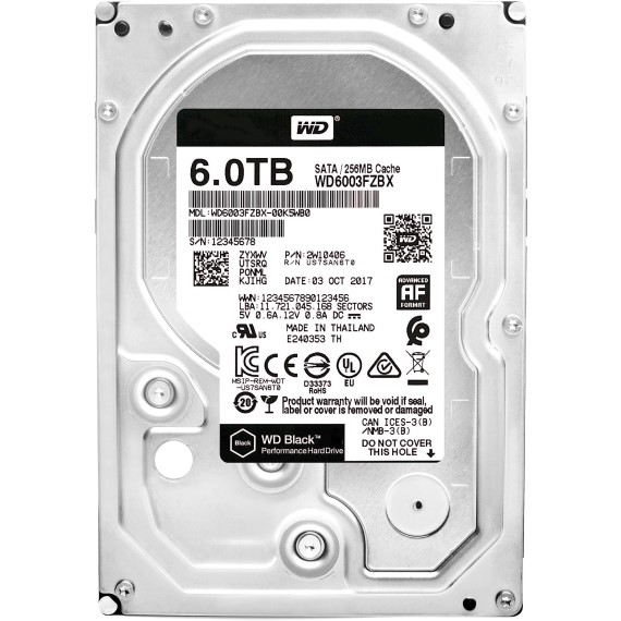 Ổ CỨNG HDD WESTERN DIGITAL BLACK 6TB 3.5