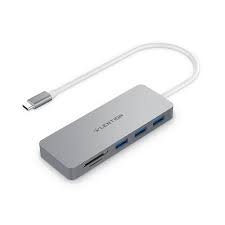 Bộ chuyển đổi Type C 5 trong 1 Lention C15, xám (Type C ra 3*USB 3.0 + SD/Micro SD + Card Reader)