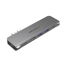 Bộ chuyển đổi Type C 6 trong 1 Lention CS67H, xám (HDMI*2 + USB 3.0*2 + PD*1 + TypeC*1)