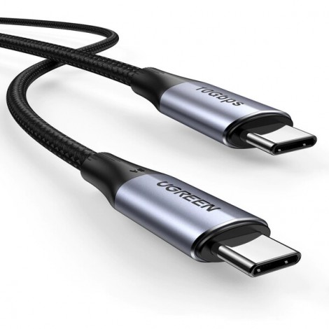 Cáp USB Type C 3.1 Gen 2 dài 1M Ugreen 80150, Hỗ trợ hình ảnh 4K@60Hz, PD 100W, 10Gbps