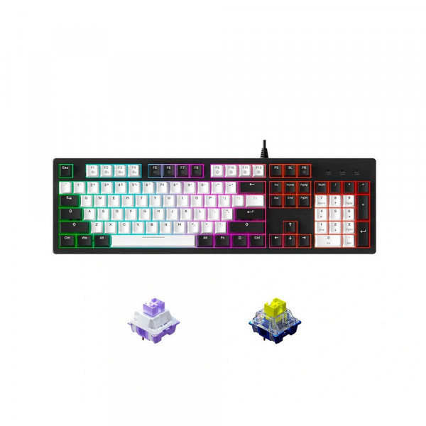 Bàn phím cơ Gaming Dareu EK104 PBT (Trắng đen)