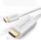 Cáp chuyển đổi USB Type-C to HDMI hỗ trợ 4K, 3D dài 1,5m chính hãng Ugreen 30841