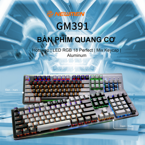Bàn phím cơ có dây Gaming Newmen StarNet GM391 Pro Grey-Black