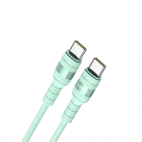 Cáp sạc nhanh Type-C to Type-C dài 1.2m PISEN Pro Dream Molding PD DM-TC17-1200 màu Xanh lá