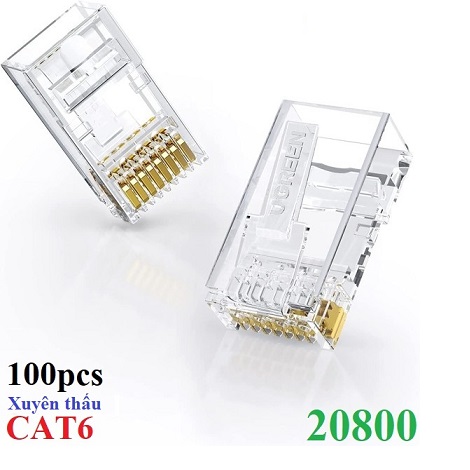 Hạt mạng CAT6 xuyên thấu 100c Unshielded Plug 3U Modular Ugreen 20800