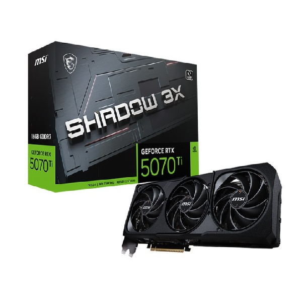 Card đồ họa MSI GeForce RTX 5070 Ti 16G SHADOW 3X OC (GDDR7/ 256 bit)