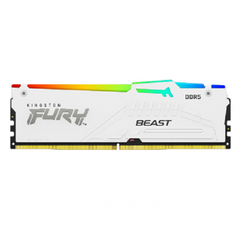 Ram Desktop Kingston Fury Beast RGB White 16GB DDR5 Bus 5200Mhz KF552C40BWA-16