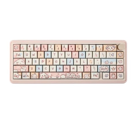 Bàn phím Gaming cơ không dây CIDOO Nebula Tri-mode màu Hồng