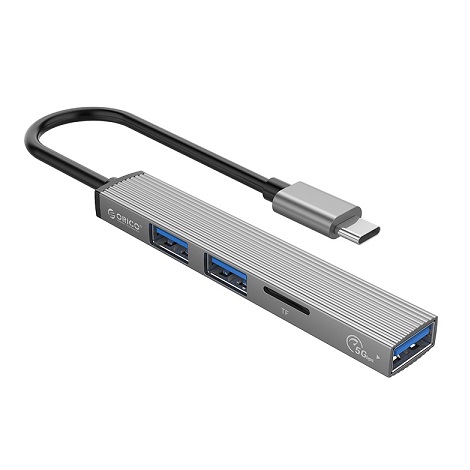 Bộ chia Type C ra 4 cổng USB 3.0 và 2.0 Orico AH-12F-GY-BP