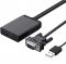 Cáp chuyển đổi VGA to HDMI + Audio chính hãng Ugreen 60814