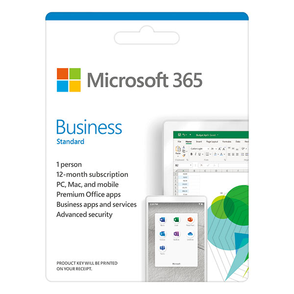 Phần mềm điện tử Microsoft 365 Business Standard Retail All Lng APAC EM SubPKL 1YR Onln DwnLd NR-KLQ-00209