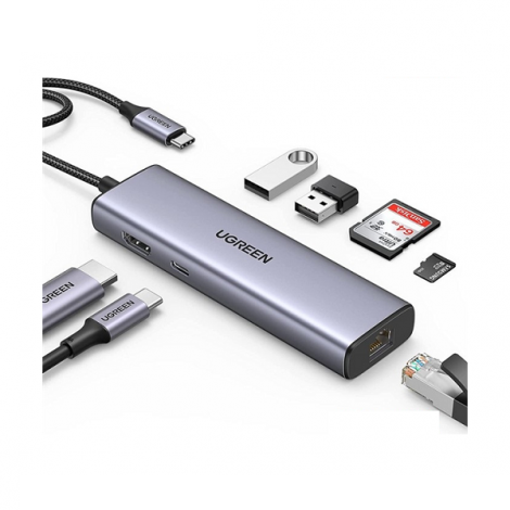 Bộ chuyển đổi đa năng USB Type C 7 in 1 Ugreen 90568