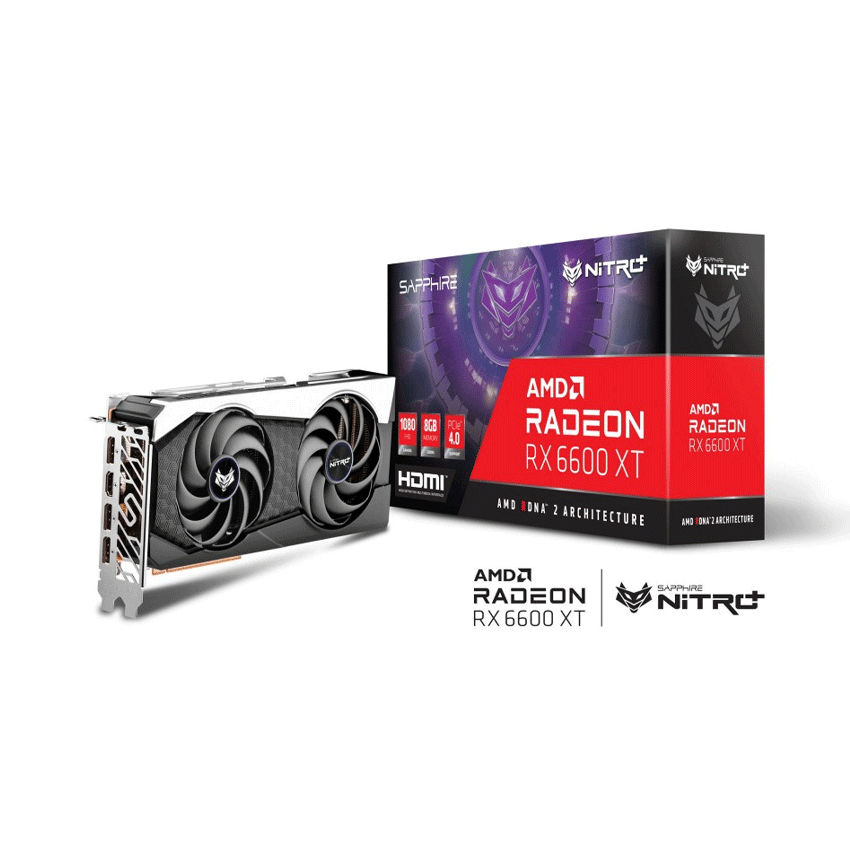 Card màn hình VGA SAPPHIRE NITRO+ Radeon RX 6600 XT GAMING OC 8GB