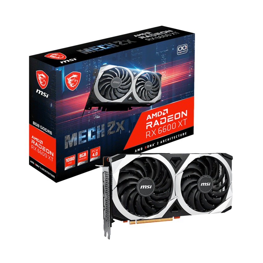 Card màn hình VGA MSI RX 6600 XT MECH 2X 8G OC/OCV1