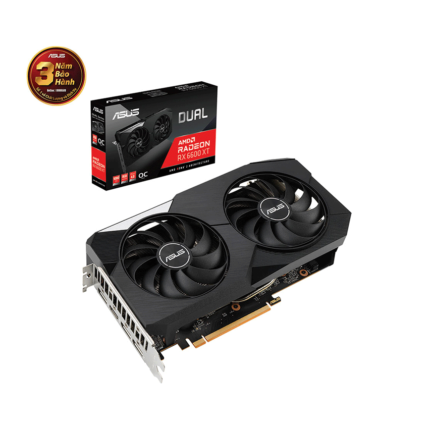 Card màn hình VGA Asus DUAL RX 6600 XT-O8G