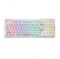 Bàn phím Gaming cơ không dây Machenike K500F-B94W Tri-Mode RGB White GR Transparent Crystal Switch