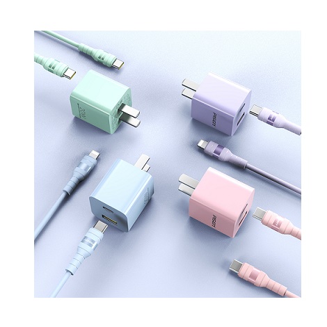Cốc sạc PISEN Quick QP 20W USB-A & Type-C DM813CN màu Tím